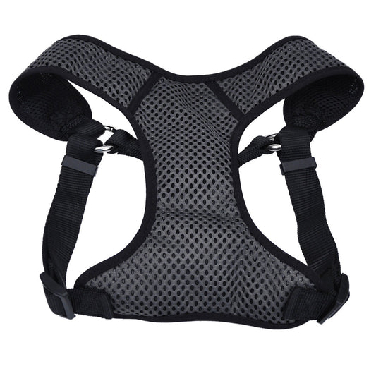 Coastal Comfort Soft Sport Wrap Adjustable Dog Harness, Grey & Black, 1-in x 28-in-36-in (Size: 1-in x 28-in-36-in)