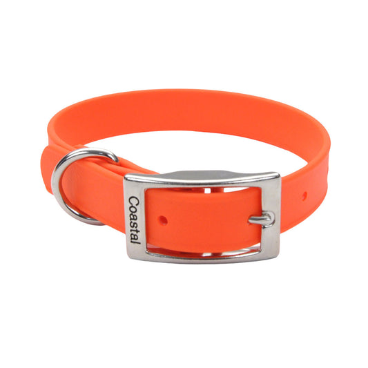 Pro Waterproof Dog Collar, Orange, 3/4-inx17-in (Size: 3/4-inx17-in)