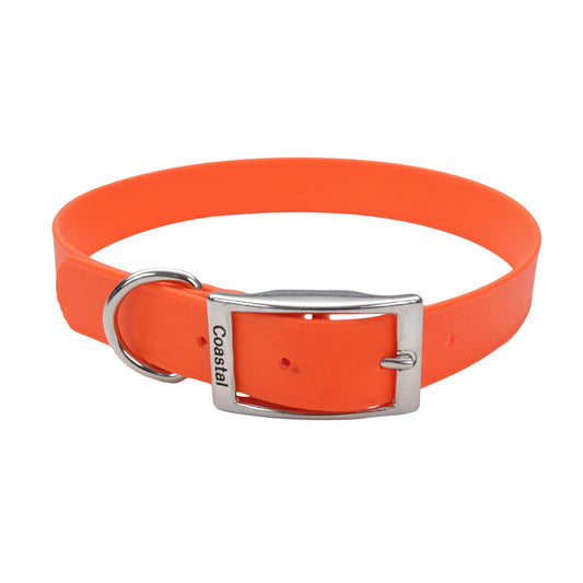 Pro Waterproof Dog Collar, Orange, 1-inx24-in (Size: 1-inx24-in)