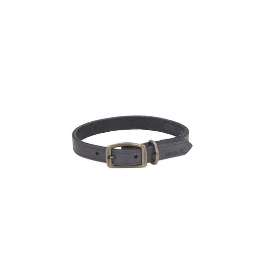Circle T Rustic Leather Town Dog Collar, Slate Grey, 1-in x 18-in (Size: 1-in x 18-in)