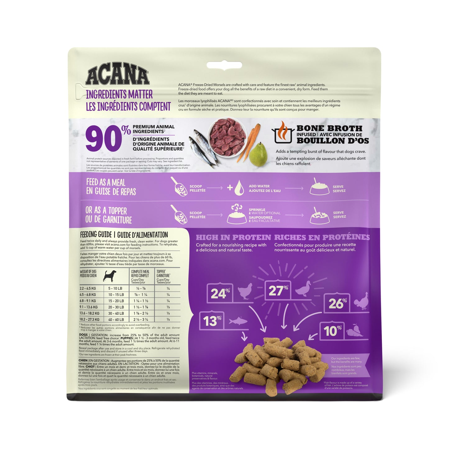 ACANA Duck Recipe Morsels Grain-Free Freeze-Dried Dog Food & Topper, 8-oz (Size: 8-oz)