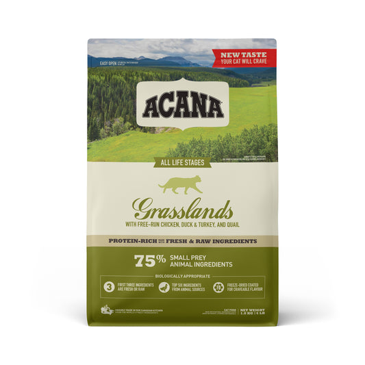 ACANA Grasslands Dry Cat Food, 1.8-kg (Size: 1.8-kg)