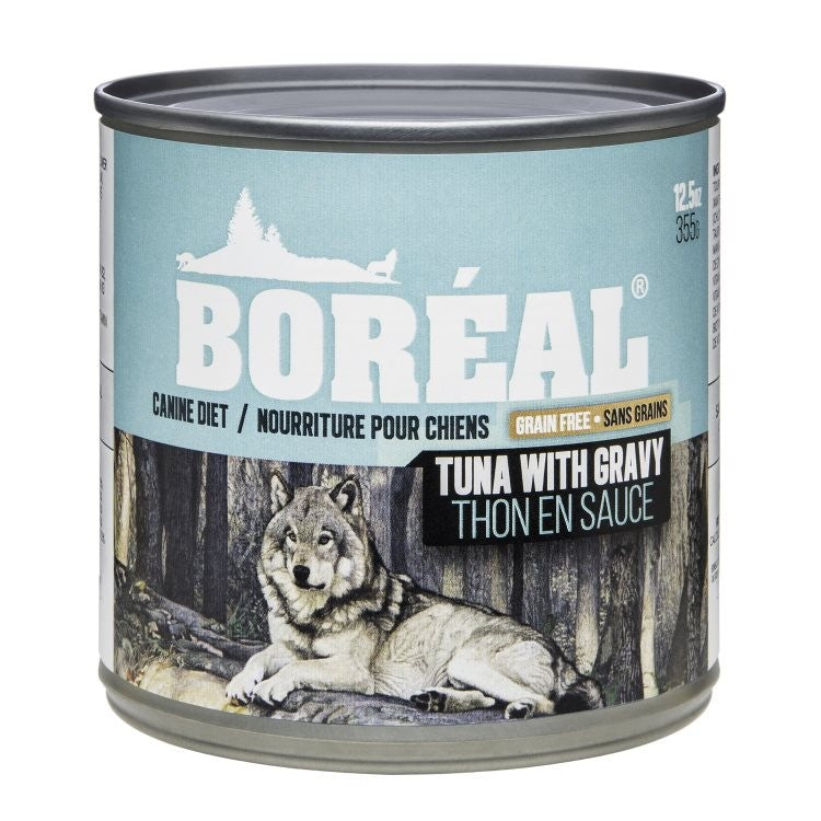 Boreal Dog Tuna Red Meat in Gravy Wet Dog Food, 355-g (Size: 355-g)