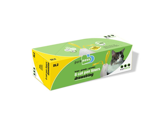 Van Ness Cat Litter Pan Drawstring Liners, Large, 8-pack (Size: 8-pack)