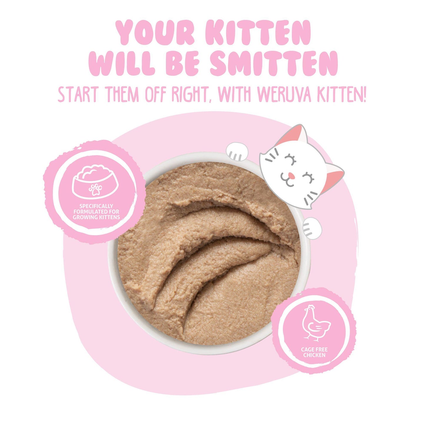 Weruva Kitten Chicken Breast Formula in a Hydrating Puree Wet Cat Food Can, 3-oz (Size: 3-oz)