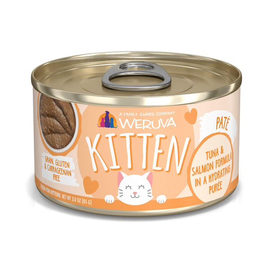 Weruva Kitten Tuna & Salmon Formula in a Hydrating Puree Wet Cat Food Can, 3-oz (Size: 3-oz)