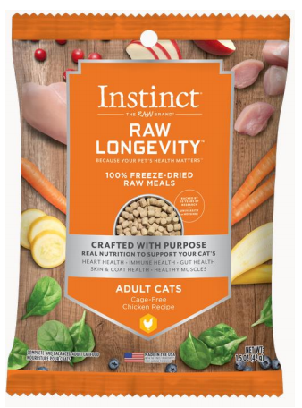 Instinct Raw Longevity Chicken Freeze-Dried Cat Food, 1.5-oz (Size: 1.5-oz)