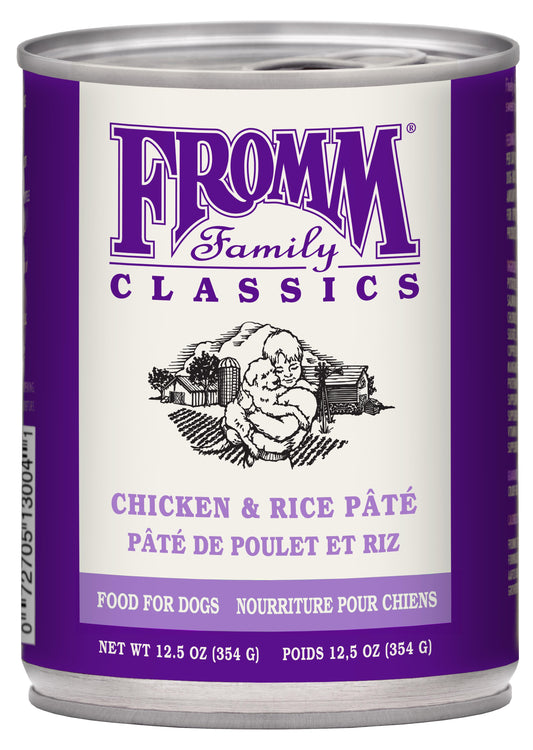 Fromm Family Classic Chicken & Rice Pate Canned Dog Food, 12.5-oz (Size: 12.5-oz)