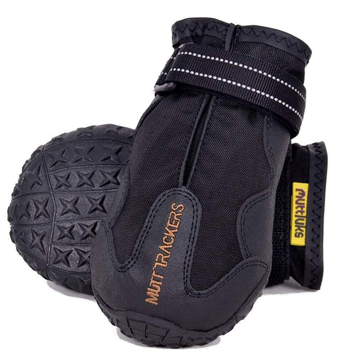 Muttluks Mutt Trackers Dog Boots, Black, XX-Small/X-Small, 2-Pack