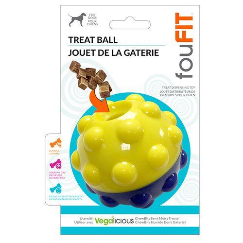 foufouBRANDS Bumper Treat Ball Dog Toy, 5-in