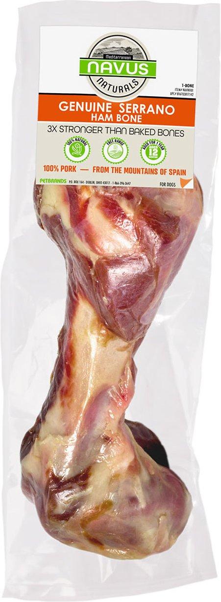 Navus Naturals Genuine Serrano Ham Bone Dog Treats, 1-count (Size: 1-count)