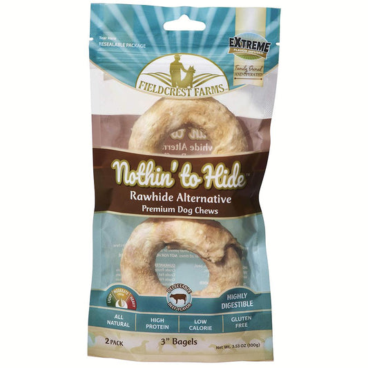 Fieldcrest Farms Nothin' to Hide Bagel Beef Pack Dog Treats, 3-in, 2-pk (Size: 3-in, 2-pk)