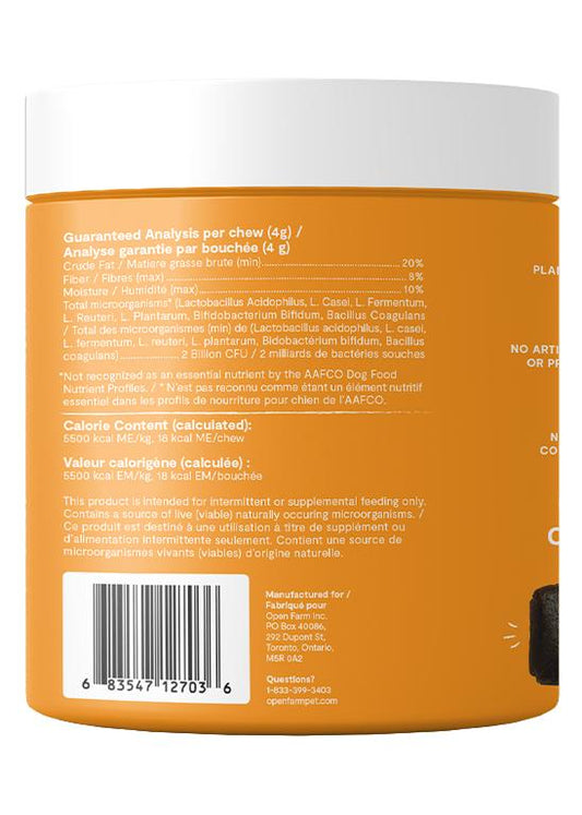 Open Farm Probiotic Chews Dog Supplement, 90-count