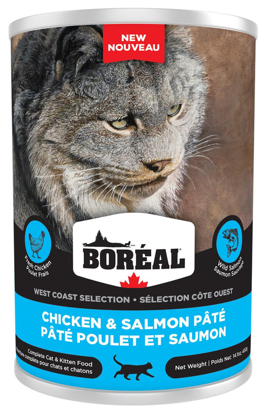 Boreal West Coast Selection Chicken & Salmon Pate Wet Cat Food, 400-gram (Size: 400-gram)