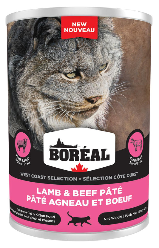 Boreal West Coast Selection Lamb & Beef Pate Wet Cat Food, 400-gram (Size: 400-gram)