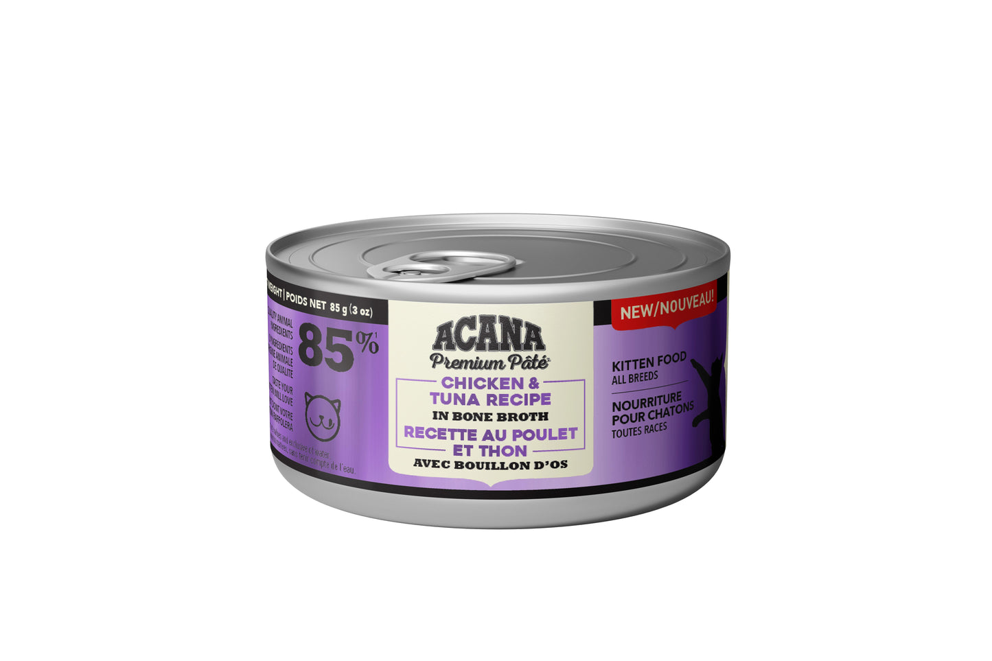 ACANA Premium Pate Chicken & Tuna Recipe in Bone Broth Kitten Wet Cat Food (CA), 85-gram