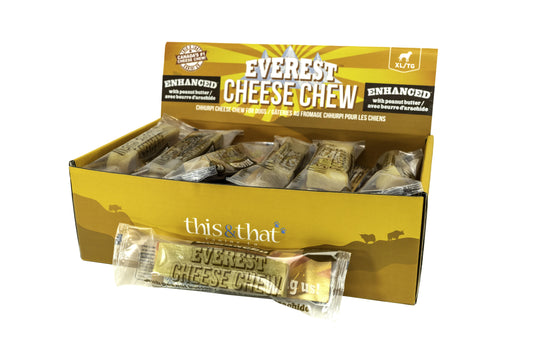 This & That Enhanced Everest Cheese Chew with Peanut Butter Dog Treats (CA), X-Large, 1-count (Size: 1-count)