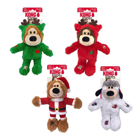KONG Holiday Wild Knots Bear Dog Toy, Assorted, Small/Medium (Size: Small/Medium)