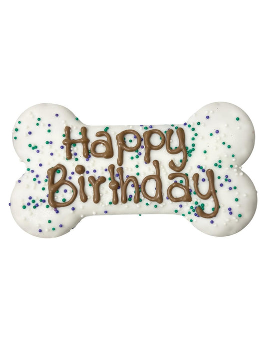 Bosco & Roxy Happy Birthday Bone Cookie Dog Treats, 6-in (Size: 6-in)