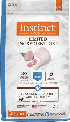 Instinct Limited Ingredient Diet Grain-Free Recipe with Real Turkey Dry Cat Food, 11-lb (Size: 11-lb)