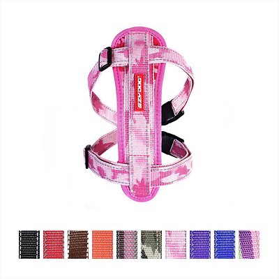 EzyDog Chest Plate Dog Harness, Pink Camo, Small (Color: Pink Camo, Size: Small)