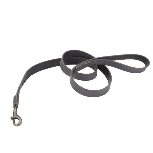 Circle T Rustic Leather Dog Leash, Slate Grey, 5/8-in Leather x 4-ft Long (Size: 5/8-in Leather x 4-ft Long)