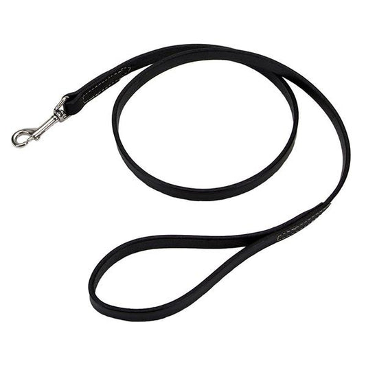 Circle T Oak Tanned Leather Dog Leash, Black, 5/8-in Leather x 4-ft Long (Size: 5/8-in Leather x 4-ft Long)
