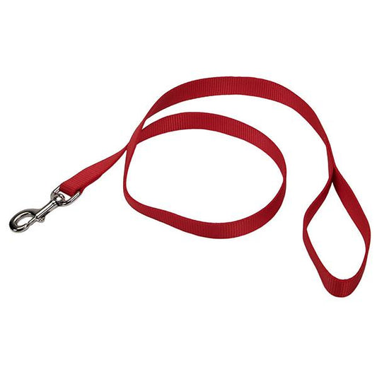 Coastal Single-Ply Dog Leash, Red, 3/4-in Wide x 6-ft Long (Size: 3/4-in Wide x 6-ft Long)