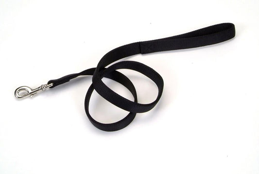 Coastal Double-Ply Nylon Dog Leash, Black, 1-in x 6-ft (Size: 6-ft)