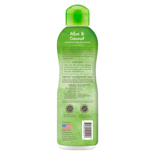 Tropiclean Aloe & Coconut Deodorizing Pet Shampoo, 20-oz