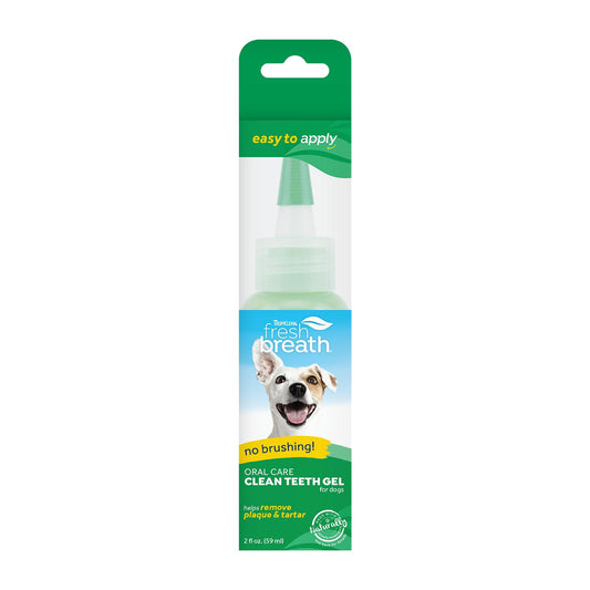 Tropiclean Fresh Breath Oral Care Clean Teeth Gel for Dogs, 2-oz (Size: 2-oz)