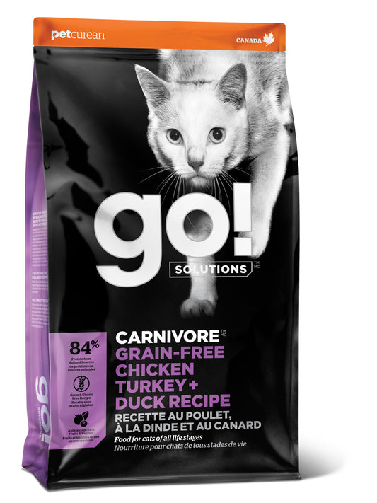 Go! Solutions Carnivore Chicken, Turkey, & Duck Grain-Free Dry Cat Food, 3-lb (Size: 3-lb)