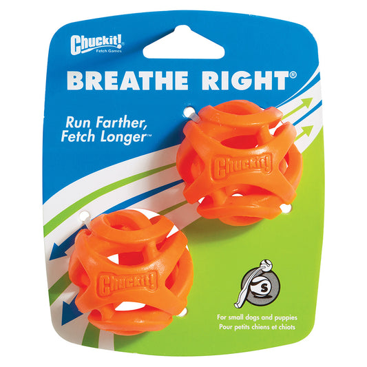 Chuckit! Breathe Right Fetch Ball 2-Pack Dog Toy, Medium, 2-pack (Size: Medium, 2-pack)