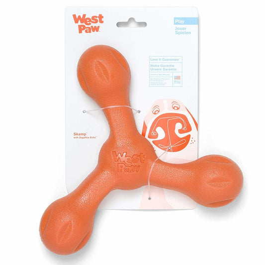 West Paw Skamp Fetch Dog Toy, Orange (Size: One-Size)