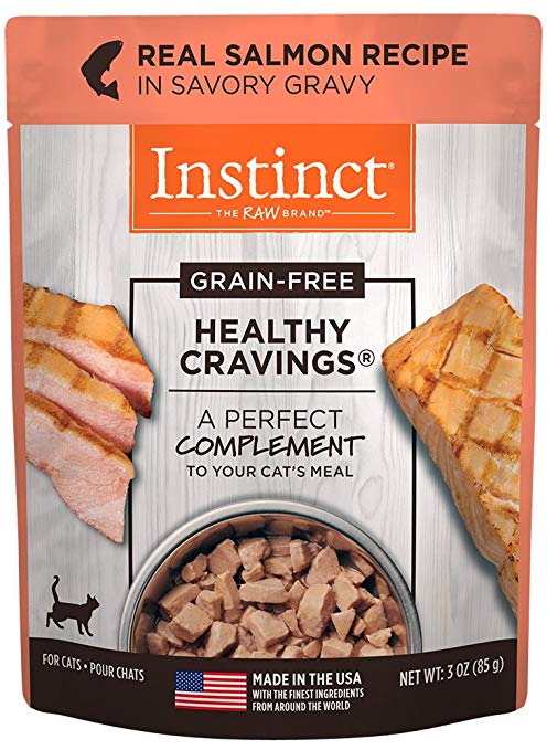 Instinct Healthy Cravings Grain-Free Real Salmon Recipe Wet Dog Food Topper Pouch, 3-oz (Size: 3-oz)