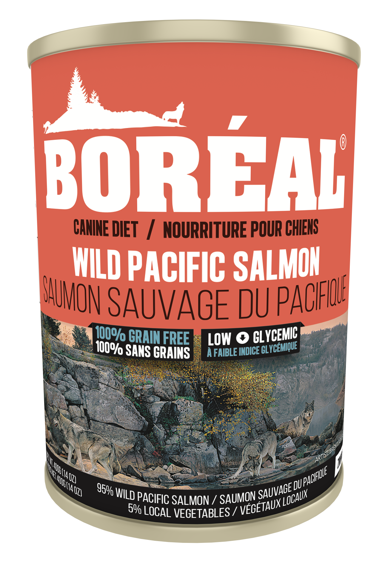 Boreal Grain-Free Big Bear Wild Pacific Salmon Canned Dog Food, 690-gram (Size: 690-gram)