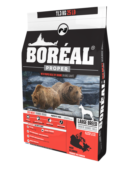 Boreal Proper Large Breed Red Meat - Low Carb Grains Dry Dog Food, 11.33-kg