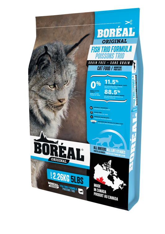 Boreal Grain-Free Original Fish Trio Grain Free Dry Cat Food, 5.44-kg (Size: 5.44-kg)