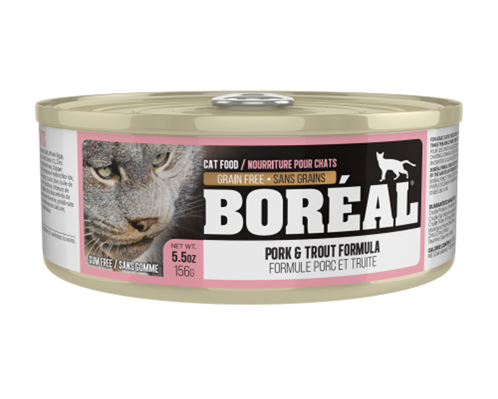 Boreal Pork and Trout Grain-Free Canned Cat Food, 80g (Size: 80g)