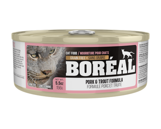 Boreal Pork and Trout Grain-Free Canned Cat Food, 80g (Size: 80g)