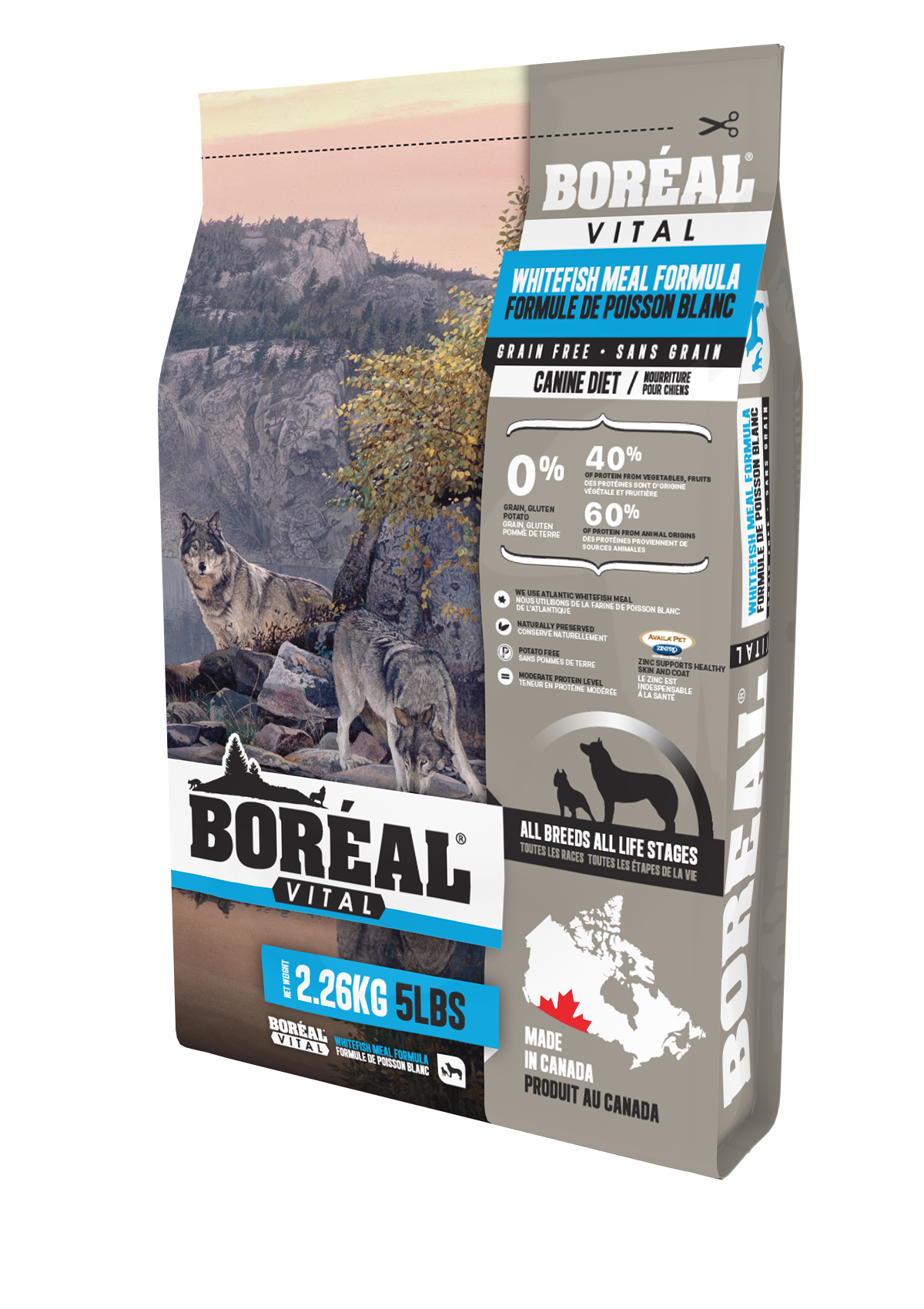 Boreal Vital All Breed Whitefish Meal - Grain Free Dry Dog Food, 11.33-kg (Size: 11.33-kg)