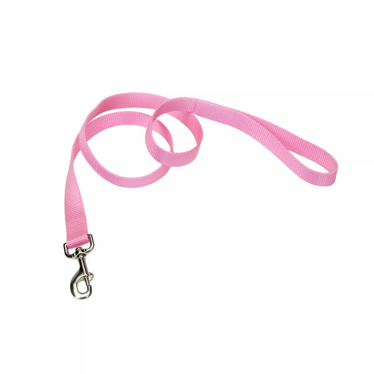 Coastal Single-Ply Dog Leash, Pink Bright, 5/8-in x 6-ft (Size: 5/8-in x 6-ft, Color: Pink Bright)