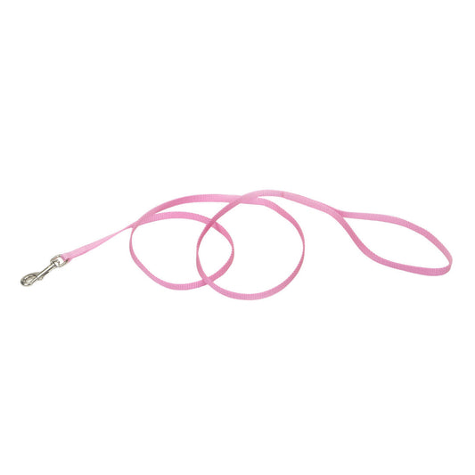 Coastal Single-Ply Dog Leash, Pink Bright, 3/8-in x 6-ft (Color: Pink Bright, Size: 3/8-in x 6-ft)