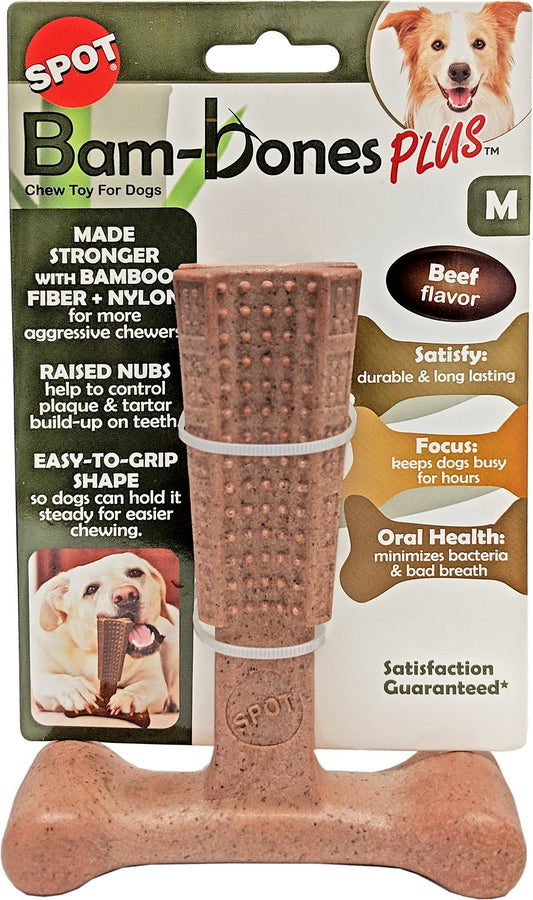 Ethical Pet Bambone Plus Beef Dog Toy, 6-in (Size: 6-in)