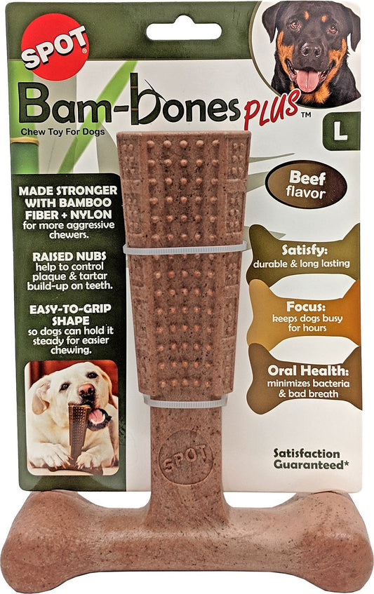Ethical Pet Bambone Plus Beef Dog Toy, 7-in (Size: 7-in)
