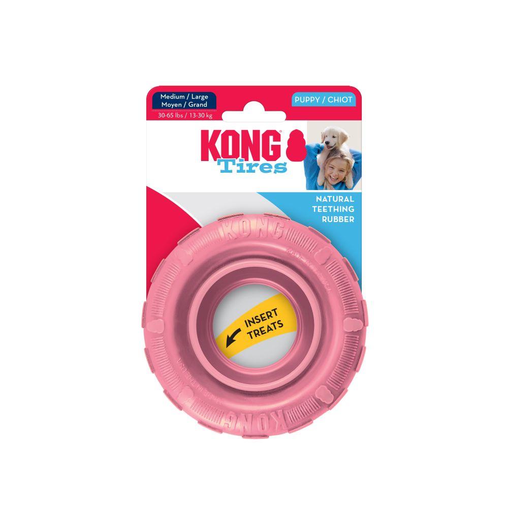 KONG Puppy Tires Dog Toy, Color Varies, Medium/Large (Size: Medium/Large)