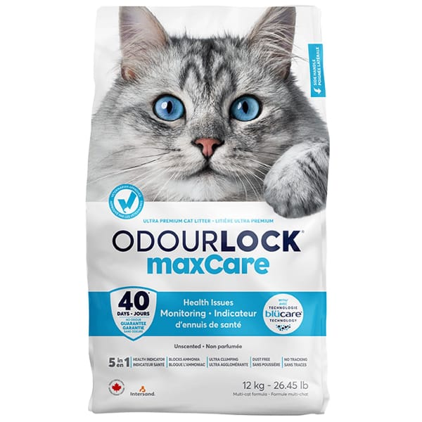 Odourlock maxCare Ultra Premium Unscented Clumping Litter Cat 12kg