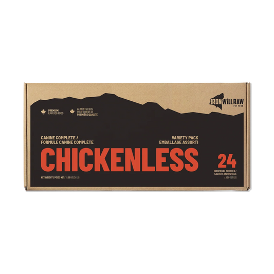 Iron Will Raw Canine Complete Chickenless Variety Pack Frozen Raw Dog Food 24-lb