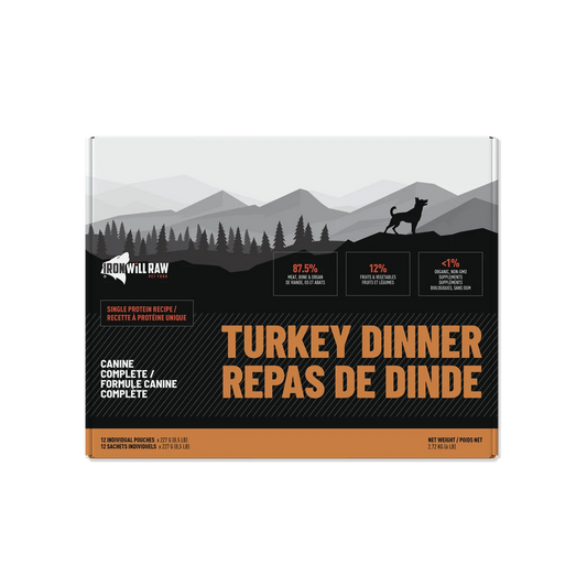 Iron Will Raw Canine Complete Turkey Single Protein Frozen Raw Dog Food 6-lb Courtice Ontario