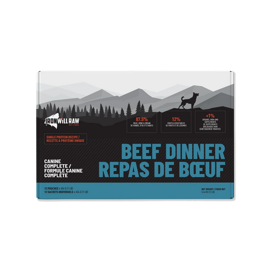 Iron Will Raw Canine Complete Beef Single Protein Frozen Raw Dog Food 6-lb Port Hope Ontario